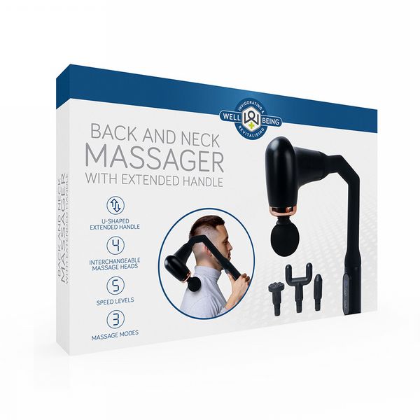 Back and Neck Massager with Extended Handle