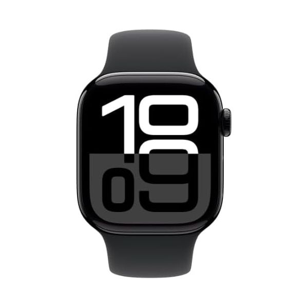 Refurbished Apple Watch Series 10 42mm, Midnight case, Black band. Grade A