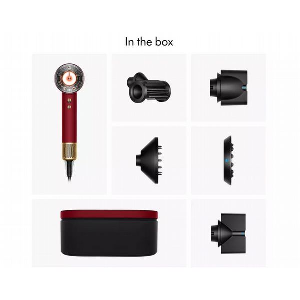 Dyson Supersonic Nural Hair Dryer Straight & Wavy Red Velvet & Gold