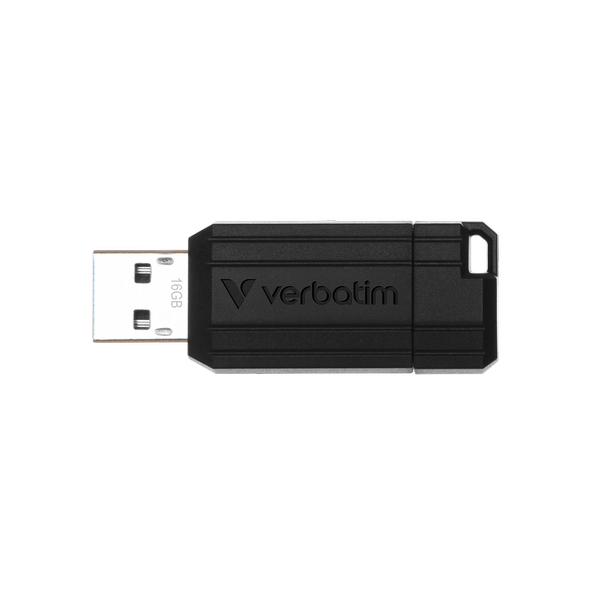 Verbatim 16GB Black Pinstripe USB Drive 49063