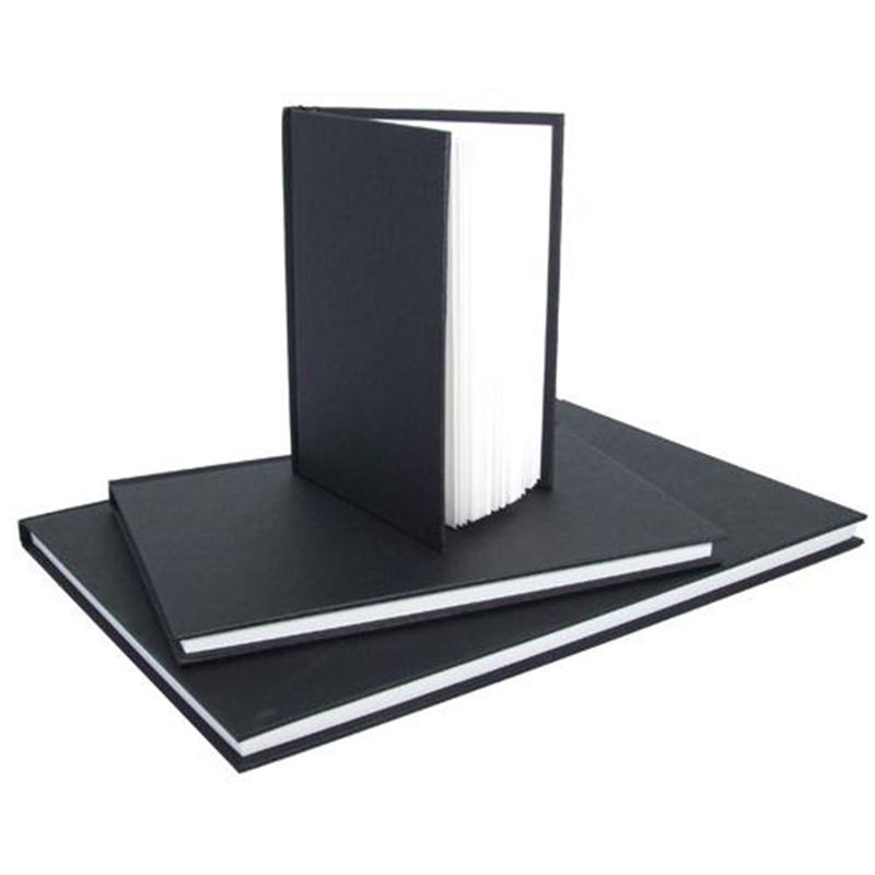 A4 Portrait Black Cloth Hardbacked Sketchbook