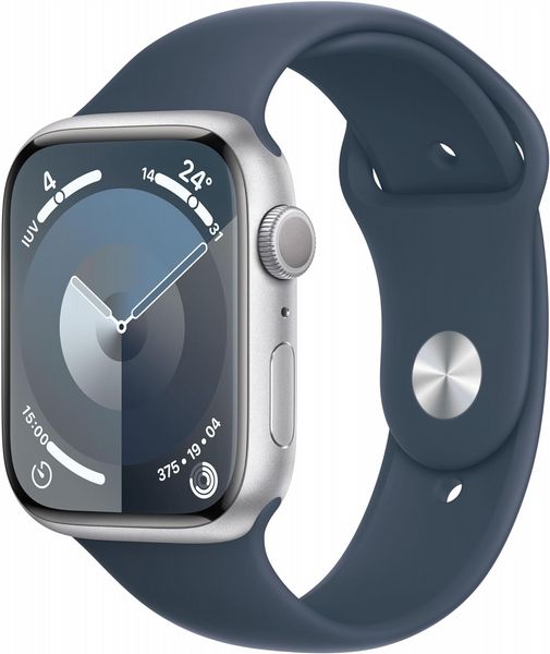 Refurbished Apple Watch S9 41mm Silver case, Blue Strap. Grade A