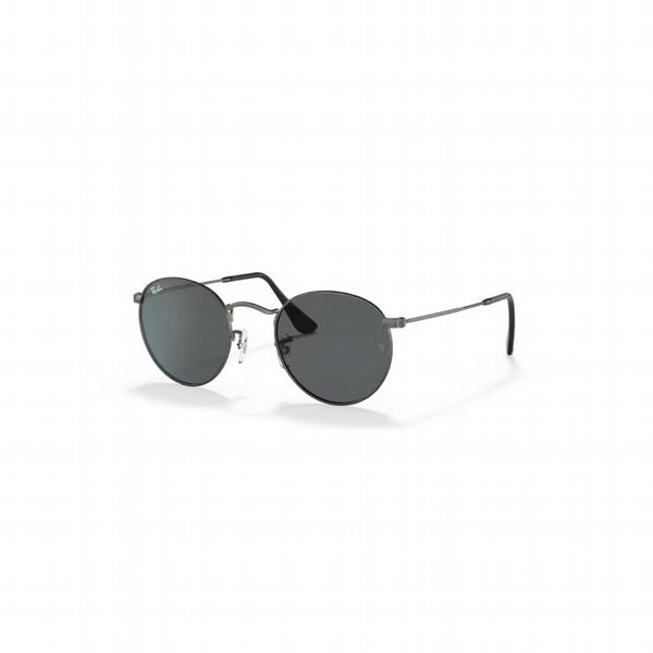 Rayban Round Metal Gunmetal With Dark Grey Lens