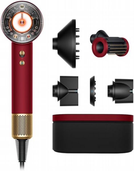 Dyson Supersonic Nural Hair Dryer Straight & Wavy Red Velvet & Gold
