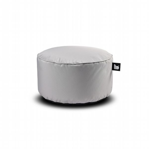 Extreme Lounging B Pouffe In Silver Grey