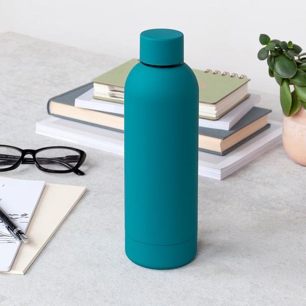Water bottle - Petrol blue (stainless steel, 500ml)