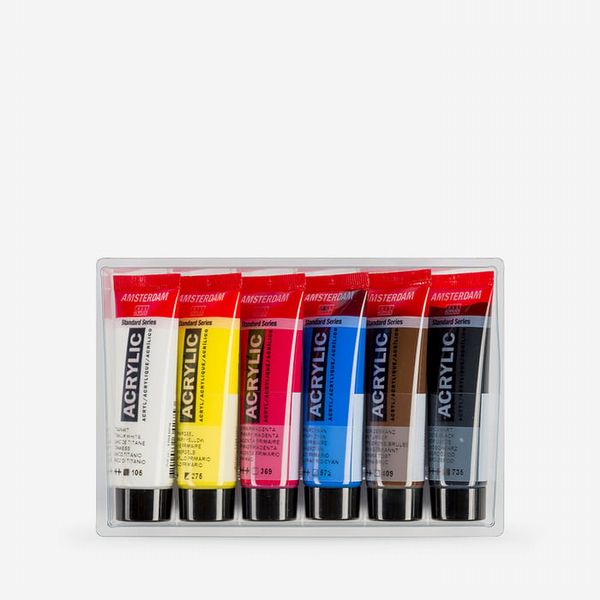 Royal Talens : Amsterdam Standard : Acrylic Paint : 20ml : Primary Set of 6